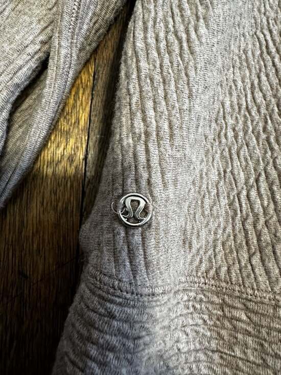 Lululemon Tan Retreat Yourself Textured Funnel Neck Bell Sleeve Pullover - Picture 8 of 8